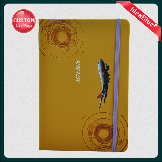 Promotional 2017 customized debossed logo pu agenda notebook