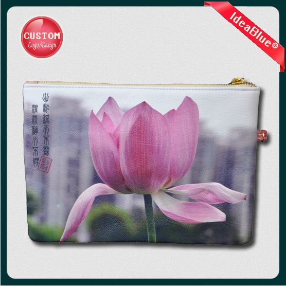 Fashion women leather travel cosmetic clutch bag
